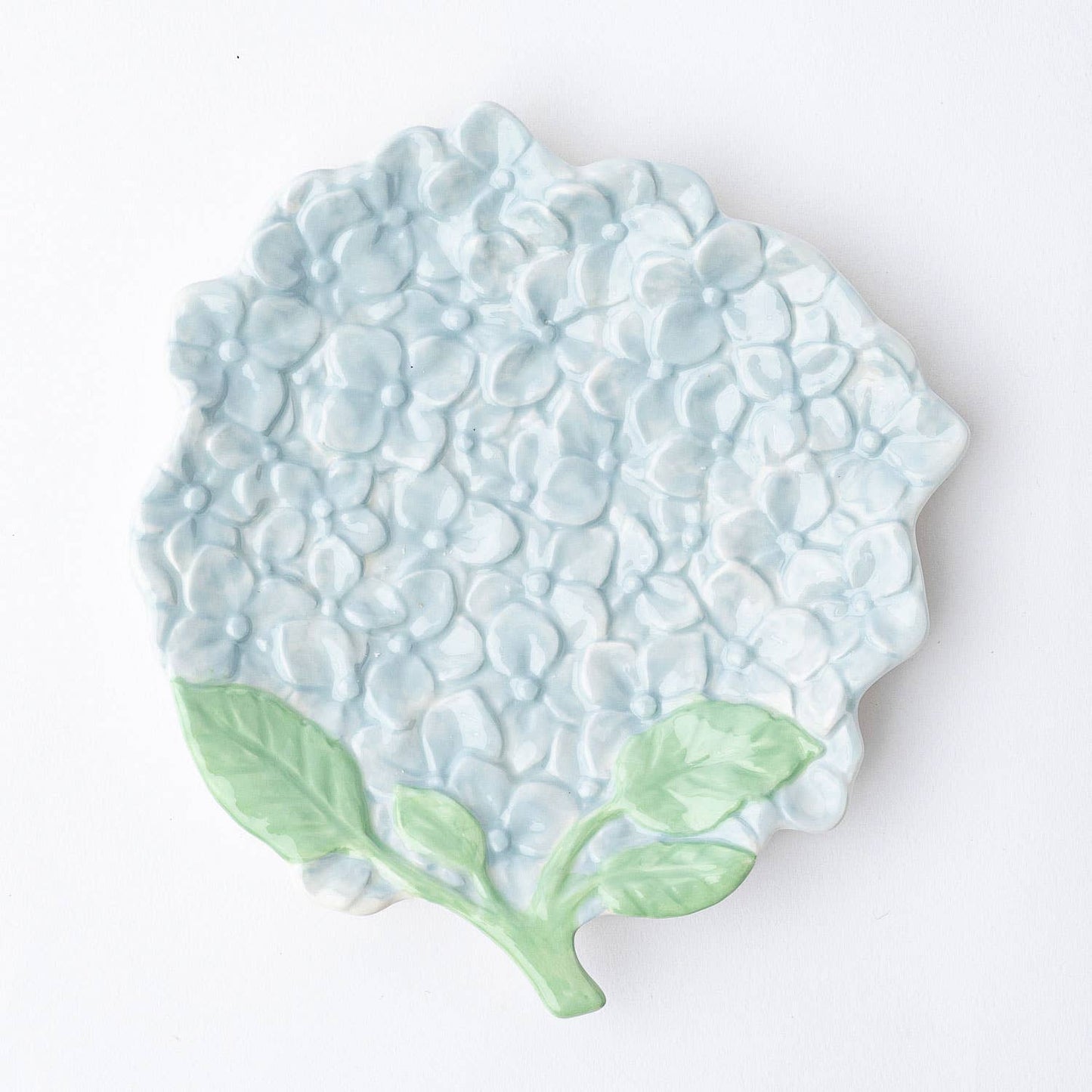 Hydrangea Baby Blue Ceramic Serving Platter - 13 in