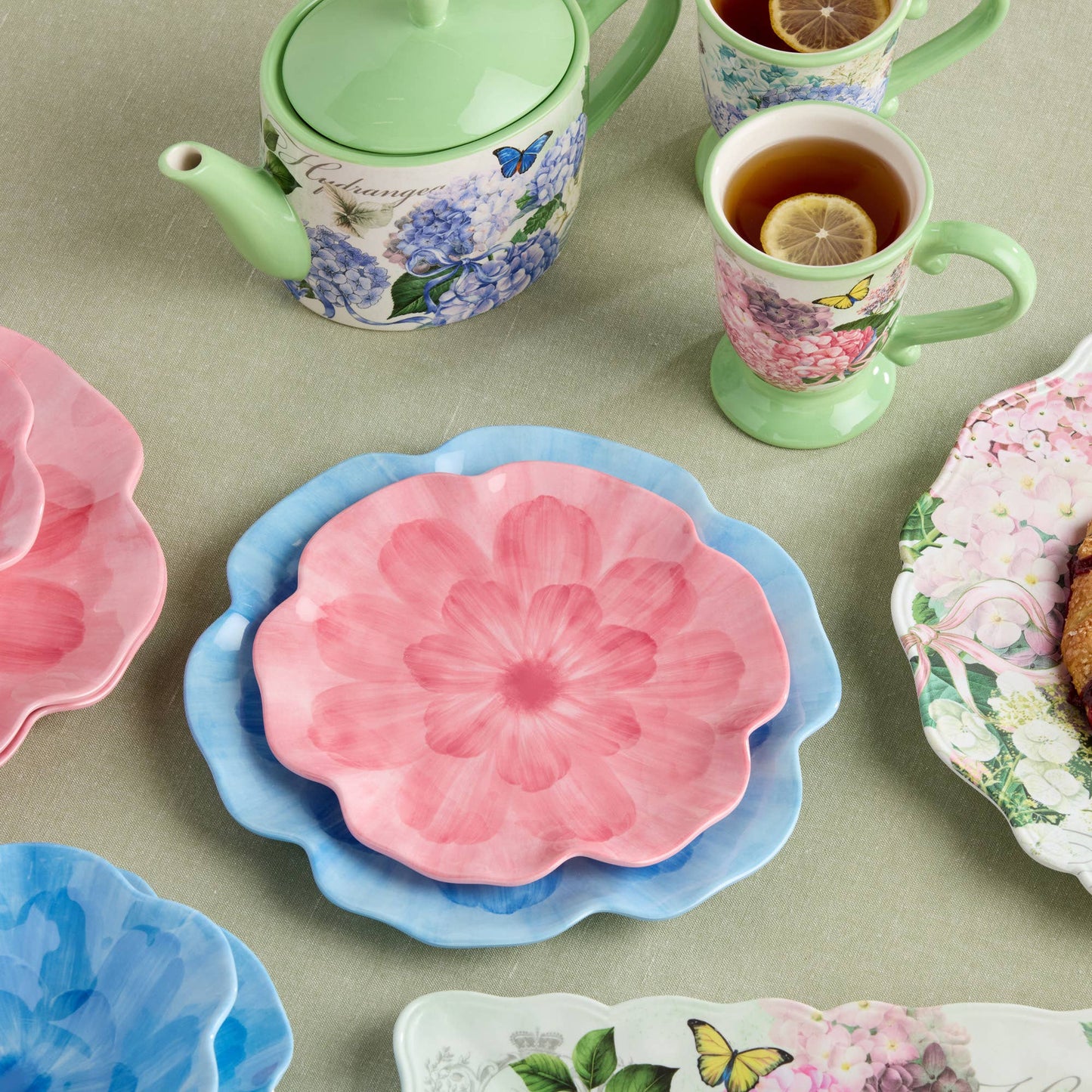 Rose Melamine Pink Floral Salad Plate - 9in