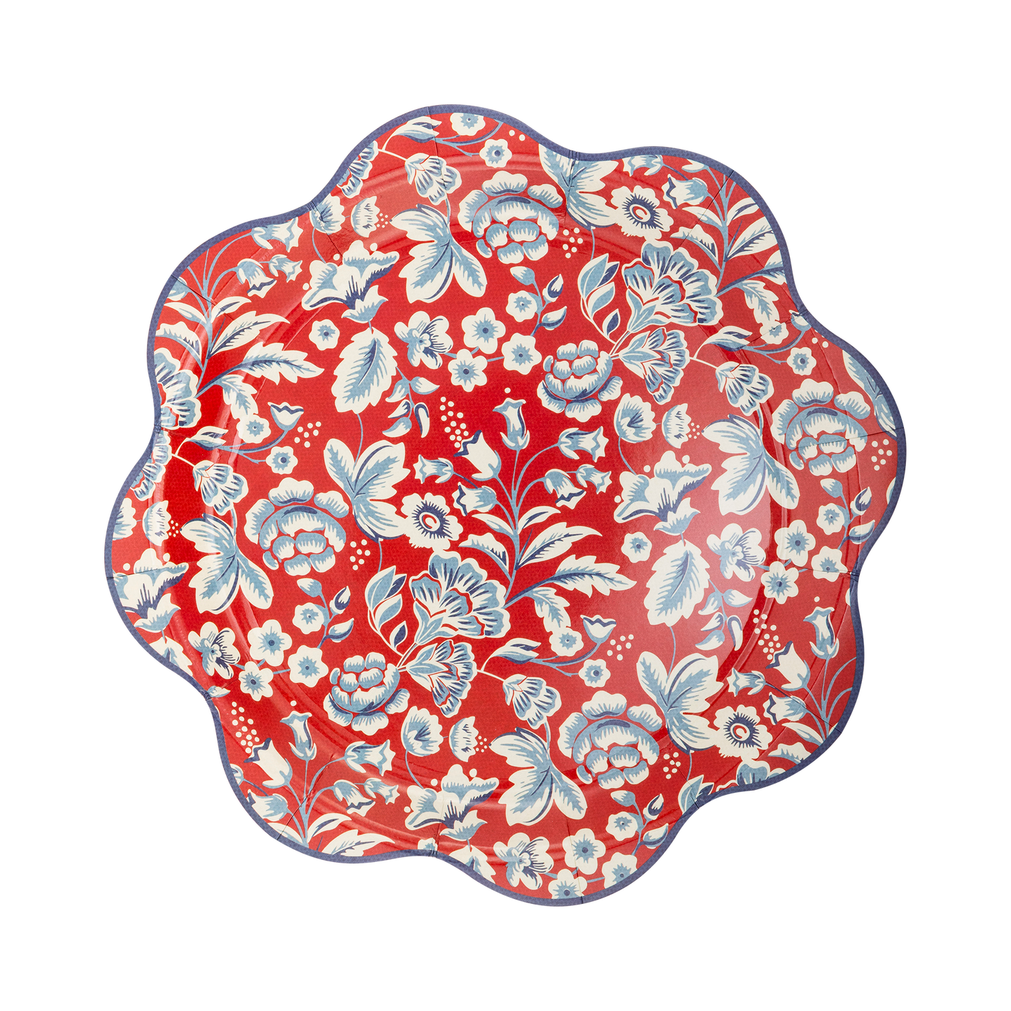 Americana Floral Wave Paper Plate - 8pk