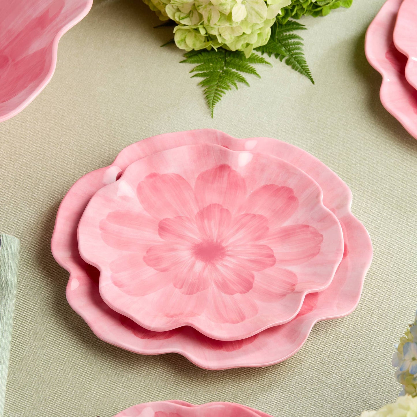 Rose Melamine Pink Floral Salad Plate - 9in