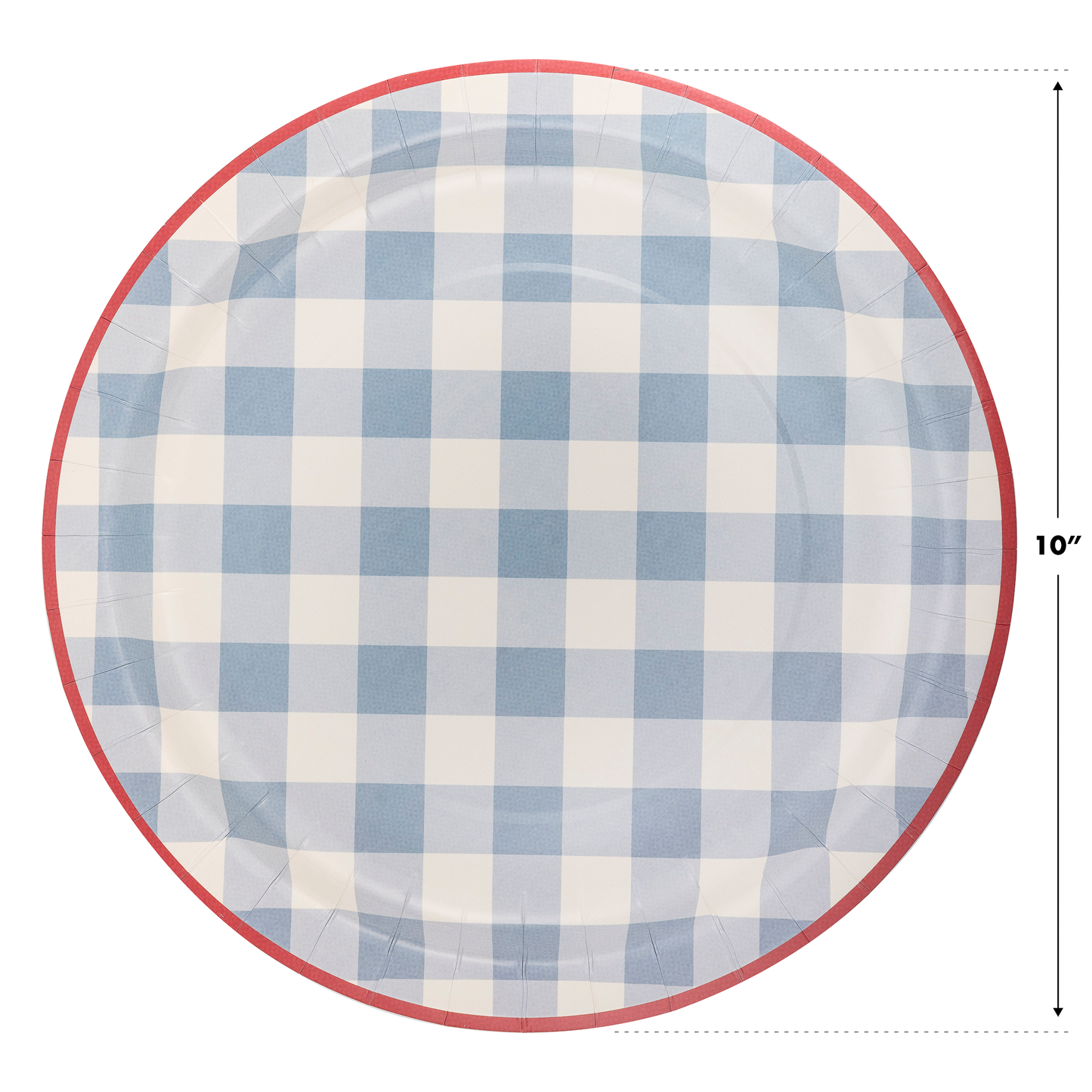 Americana Chambray Gingham Paper Plate