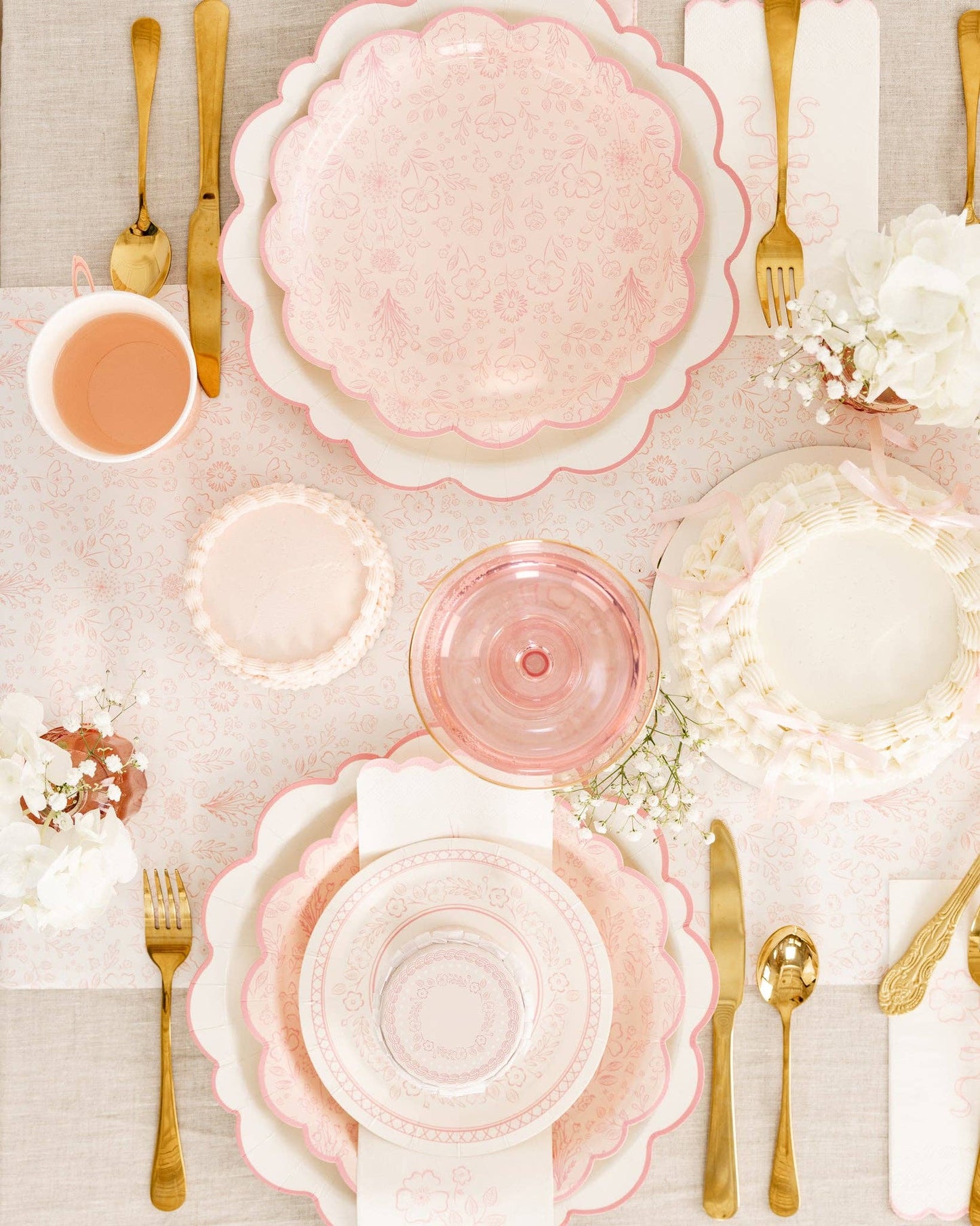 Rose Paper Table Runner