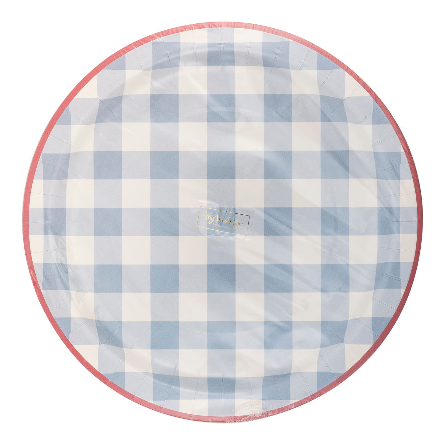 Americana Chambray Gingham Paper Plate
