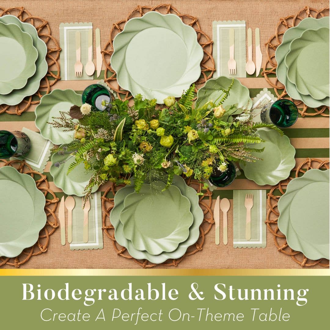 Sage Eco-Friendly Disposable Compostable Dinner Plate - 8 Pack
