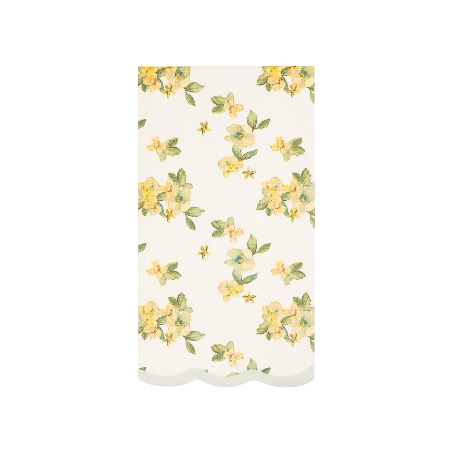 Sage & Yellow Vintage Flower Guest Napkin - 24 Pack