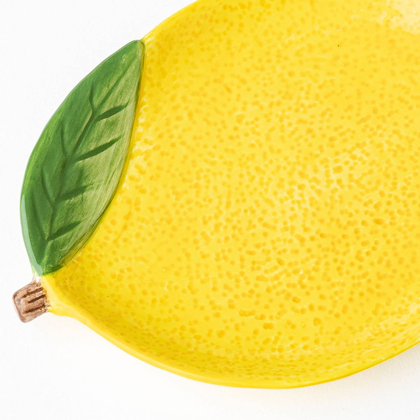 Lemon Dish - Yellow Ceramic Dessert Plate - 7x5 in