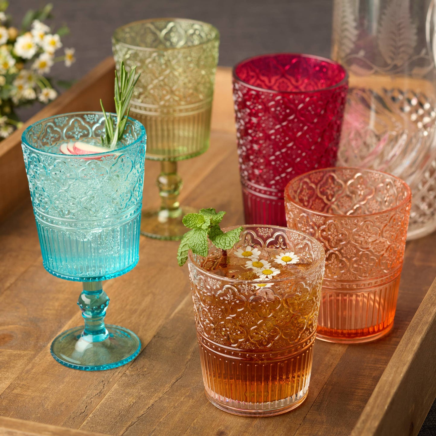 Victoria Clear Acrylic All Purpose Goblet - Cocktail or Wine Glass - 14 oz.