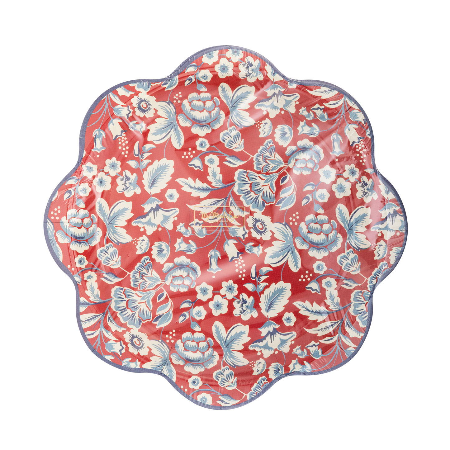Americana Floral Wave Paper Plate - 8pk