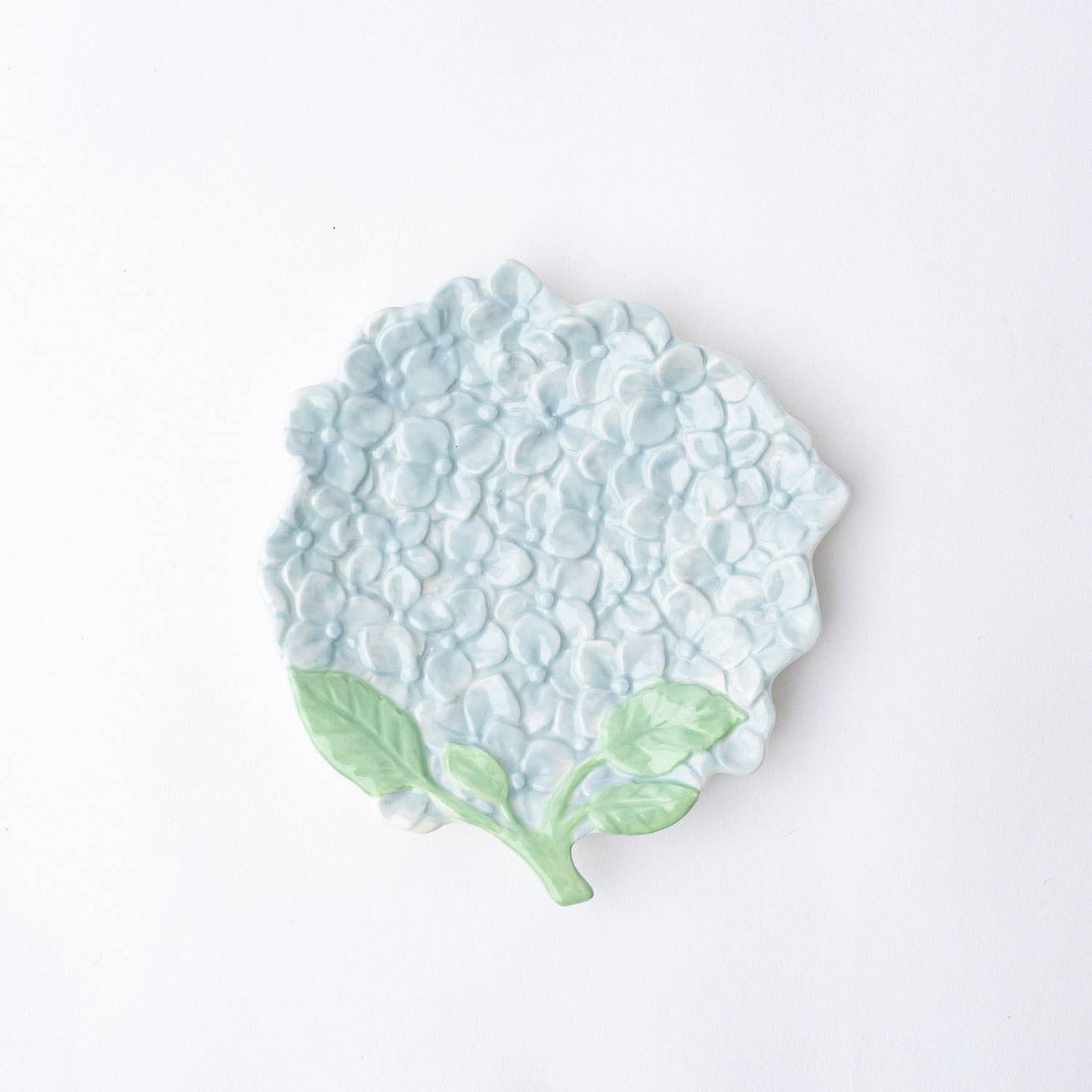 Hydrangea Baby Blue Ceramic Dessert Dish - 7 in