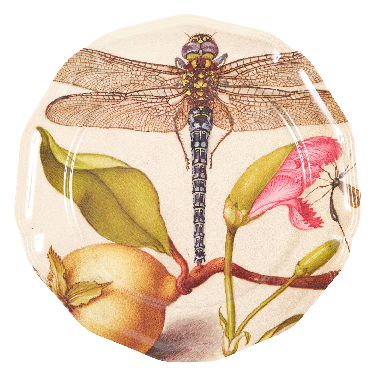 Dragon Fly Side or Salad Melamine Plates - Set of Four