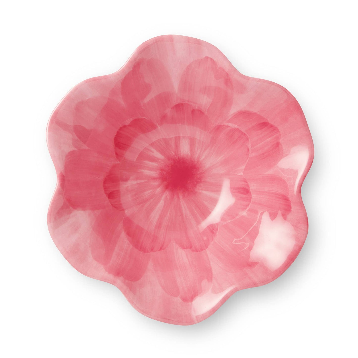 Rose Pink Melamine Floral Bowl - 7.5in