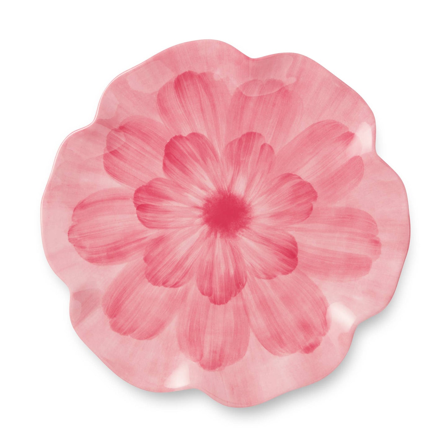 Rose Pink Melamine Floral Dinner Plate - 11in
