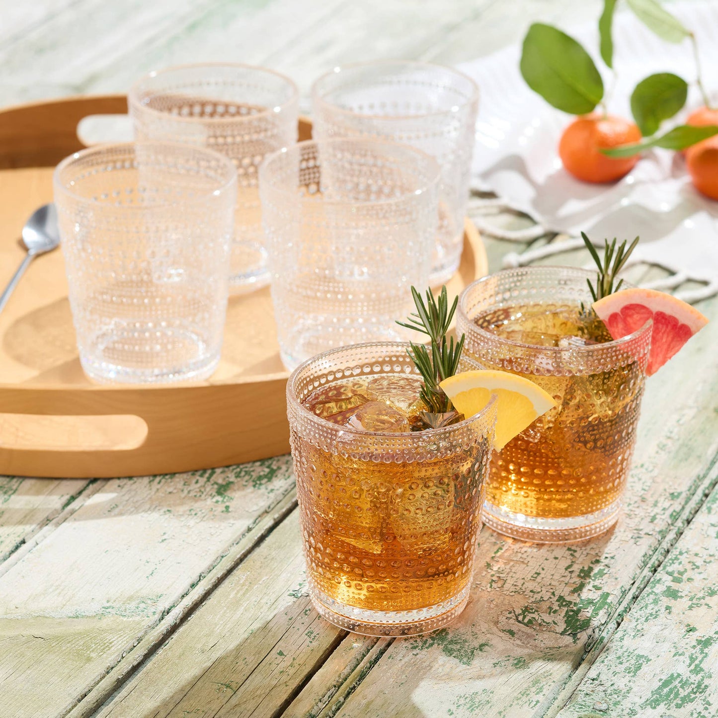 Santa Fe Clear Acrylic DOF Glass - 16 oz.