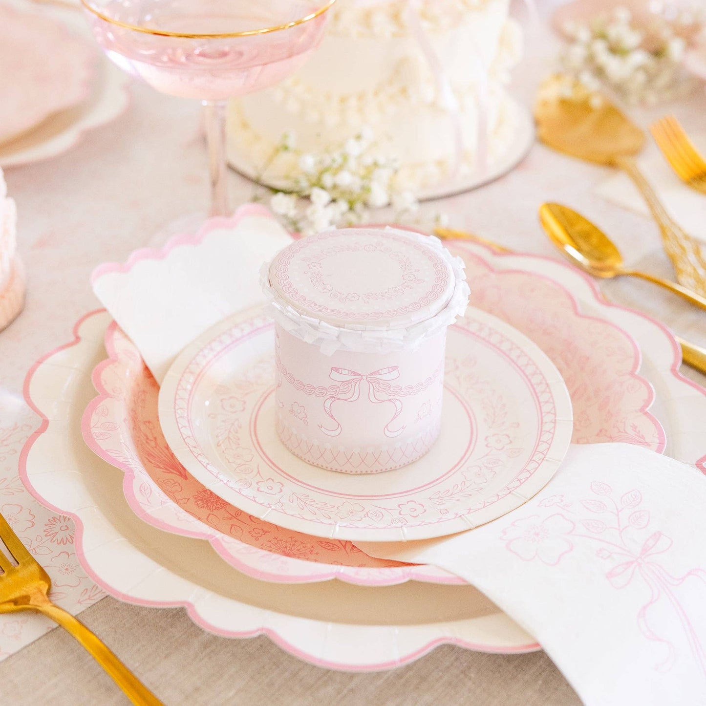 Rose Paper Dinner Guest Napkin - 24pk