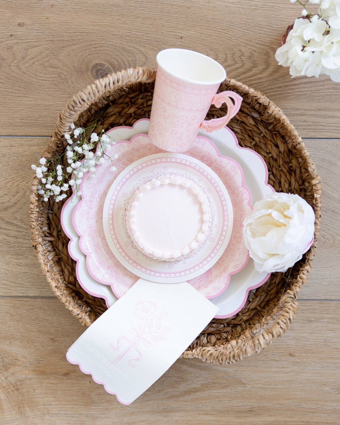 Rose Paper Dinner Guest Napkin - 24pk